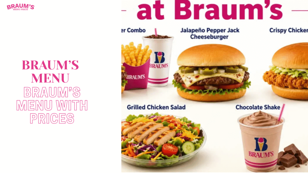 Braum’s menu with prices