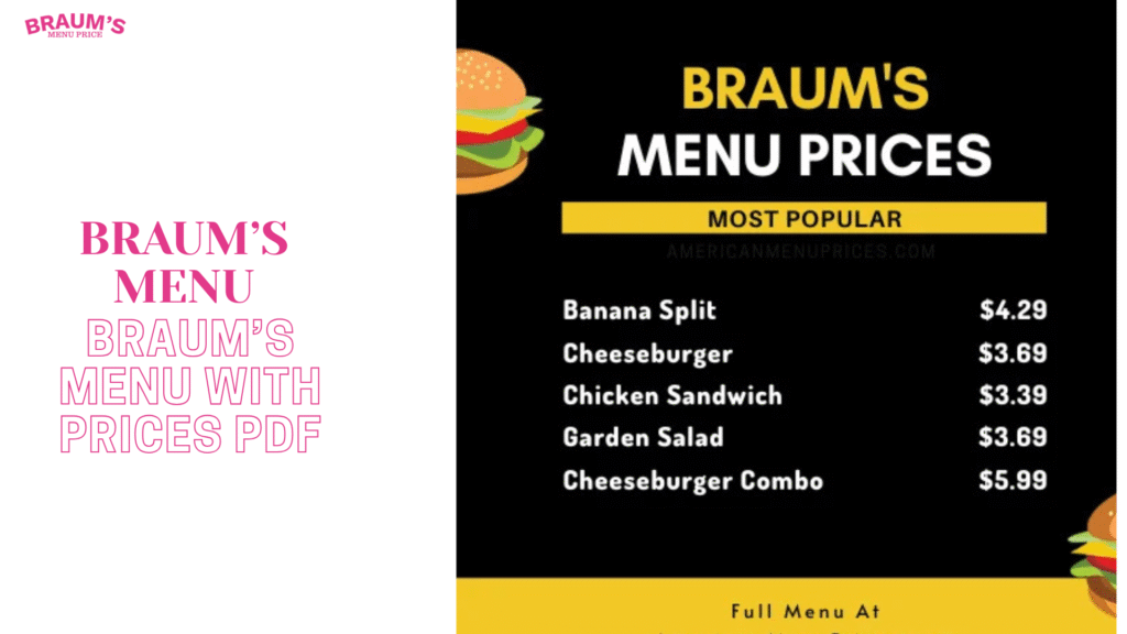 Braum's Menu with Prices PDF